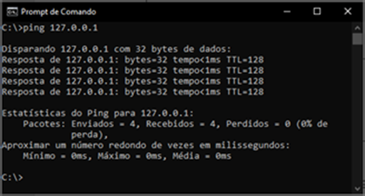 Tela do CMD